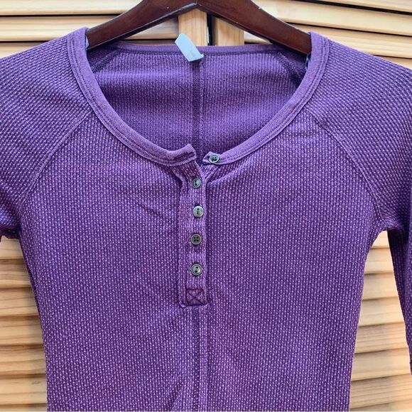 Free People Thermal Layering Top Purple XS - Picture 4 of 6
